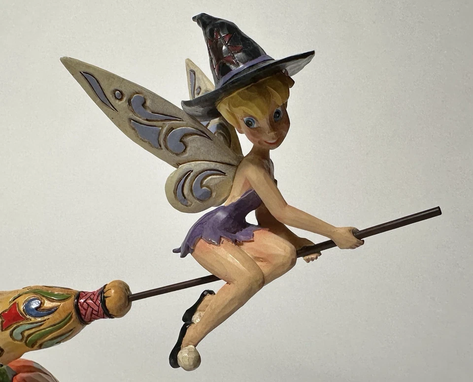 Jim Shore Disney Traditions Pixie Takes Flight Tinker Bell Halloween Witch VIDEO - Image 2 of 4