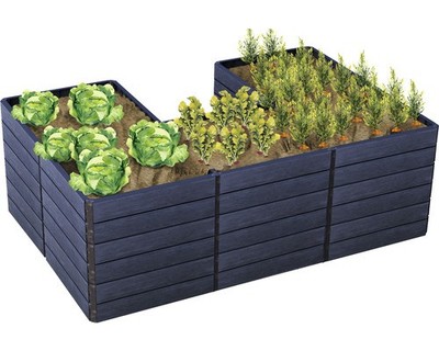 Hochbeet klassisch GARANTIA Ergo Quadro U L 75 inkl. Flora-Wassersparsystem 240 