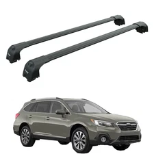 For Subaru Outback BS (2014-2020) Roof Rack Cross Bars Flush Rail, Black