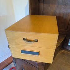  alter Karteikasten Holz  Bauhaus Büro Schre...