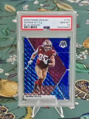 2020 Panini Mosaic George Kittle Blue Prizm /99 #175 PSA 10 Gem Mint POP 4 49ers