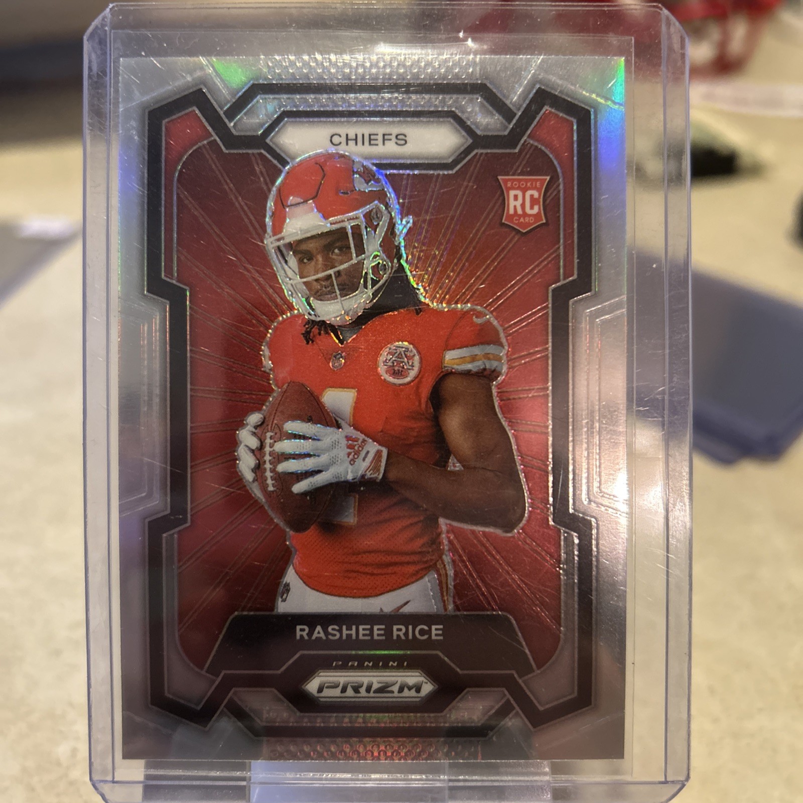 2023 Panini Prizm Rookie Variation Silver Rashee Rice #326 (RC) KC Chiefs