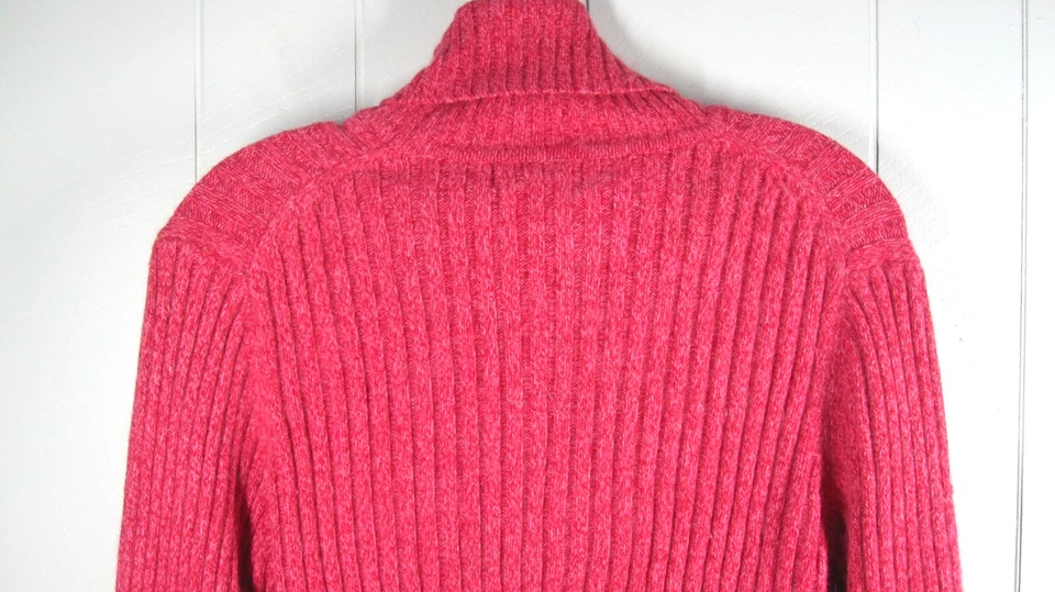Suéter Eddie Bauer Juniors L Rosa Algodón Angora Capucha Cuello Acanalado Preppy Acogedor Foto 4 de 4