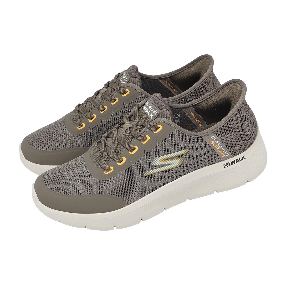 Skechers Go Walk Flex Slip-Ins Brown Men Lifestyle Casual Shoes 