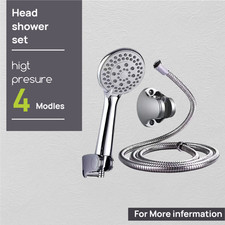 New 4 Model Spray Settings Handheld Shower Head Kit with 5ft Hose US
