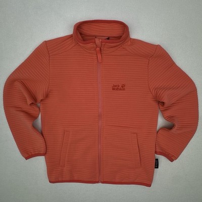 Jack Wolfskin Nanuk Dynamic Fleece Jacket Coral Full Zip Youth Size 10 Kids