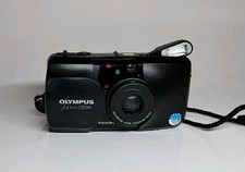 Vintage Olympus µ mju Zoom Weather Proof Camera Black Point And Shoot Working