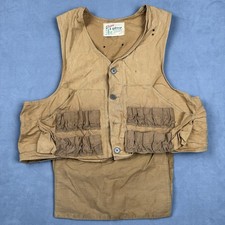 VTG 20s Utica Duxbak Large Hunting Vest Canvas Shell Loops Rainproofed USA Made
