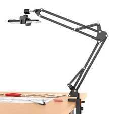 Overhead Phone Mount, Flexible Webcam Arm with Phone Holder and Ball Head, Ov...