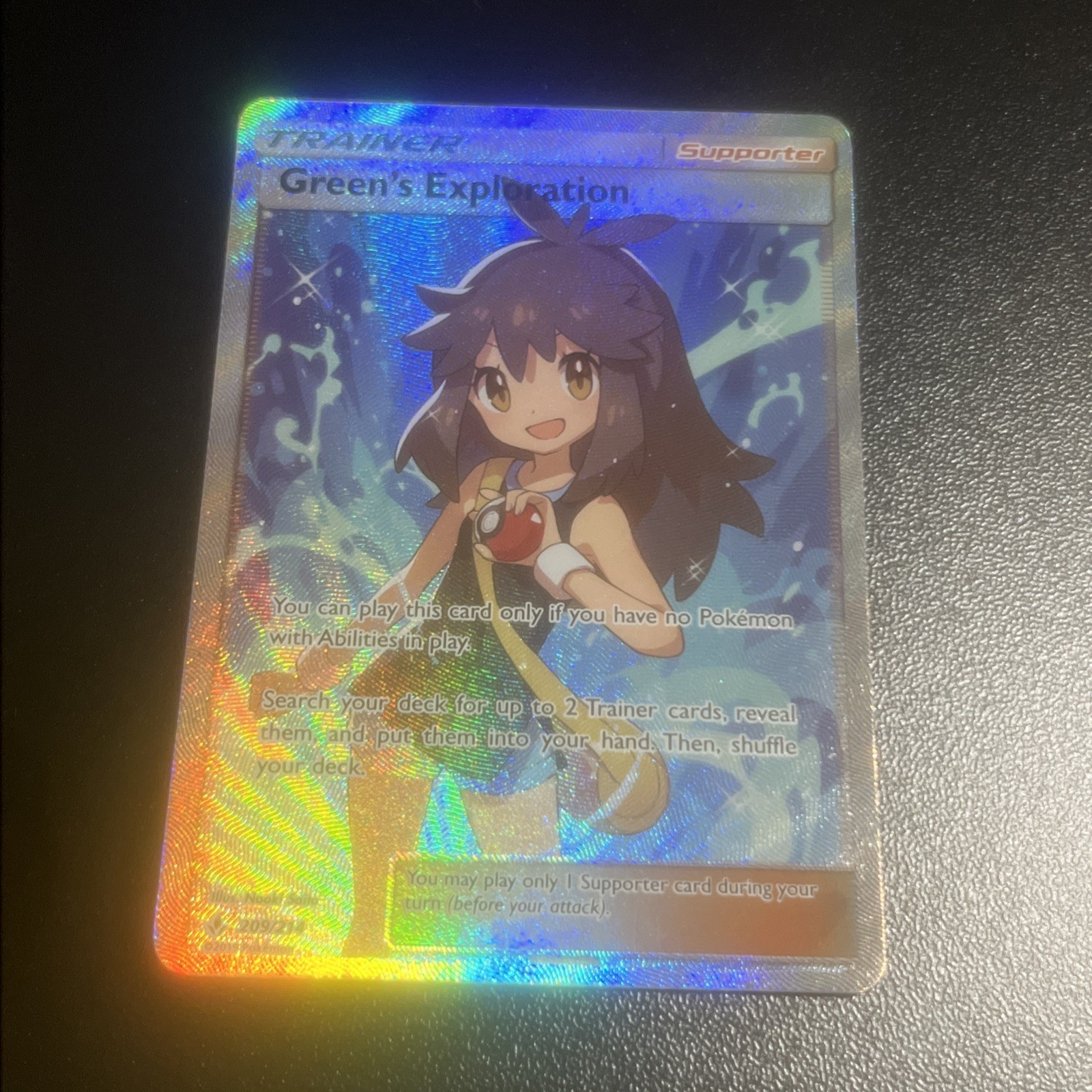 Green’s Exploration (Full Art) #209/214 from Sun & Moon — Unbroken Bonds NM