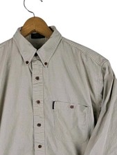 Vintage Chaps Ralph Lauren Dress Shirt Men's XL 26 32/33 Khaki Button Up