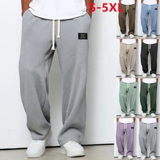 Mens Casual Sweatpants Joggers Pants Loose Fit Baggy Pant Elastic Waist Trousers