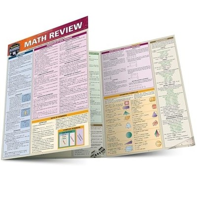 Math Review (Quick Study: Academic) - Fold-out book or chart NEW Numbers, Words