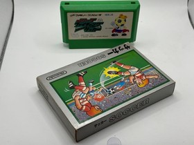 [Set of 2] Famicom software J League Fighting Soccer & Soccer box theory