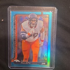 Topps 2023 Chrome Zach Allen Aqua Parallel #95 /199 Broncos