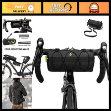 Bike Handlebar Bag 2L Lightweight 4 Mounting Ways on Frame/Seat