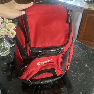 #ad Speedo 25L Teamster Large Swim Backpack Red with Dirt Wet Compartment $20.00