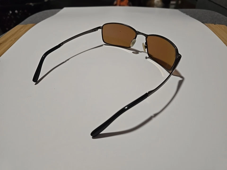 Gafas de sol Serengeti Martindale 8310 Gt negras cromadas rectangulares marcos Italia hombres Foto 4 de 4