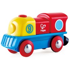 Hape: Brave Little Engine - Red-Yellow-Blue - Train Locomotive,18 Months 
