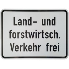 ORIGINAL Verkehrszeichen 1026-38 Land und forstwirtschaft frei 450x600 mm Schild