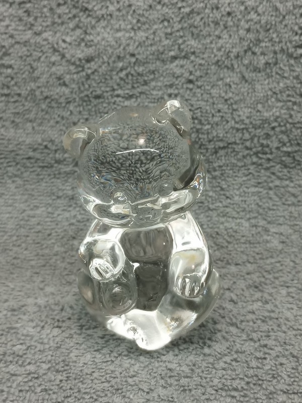Fenton Clear Glass Sitting Bear BLANK 