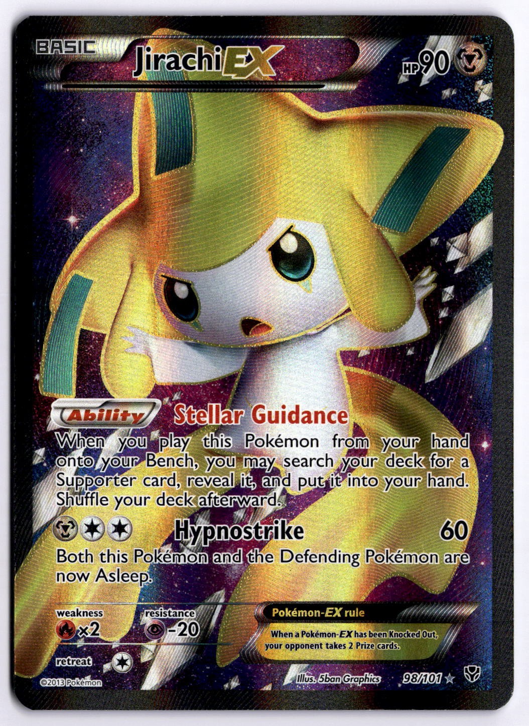 Jirachi EX (98 Full Art) Ultra Rare Plasma Blast 98/101 NM