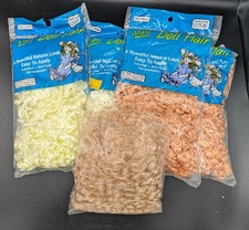 Maxi Doll Hair Lot of 4 Bags 2 Blonde 2 Ginger Sealed Plus One Open Package Vtg