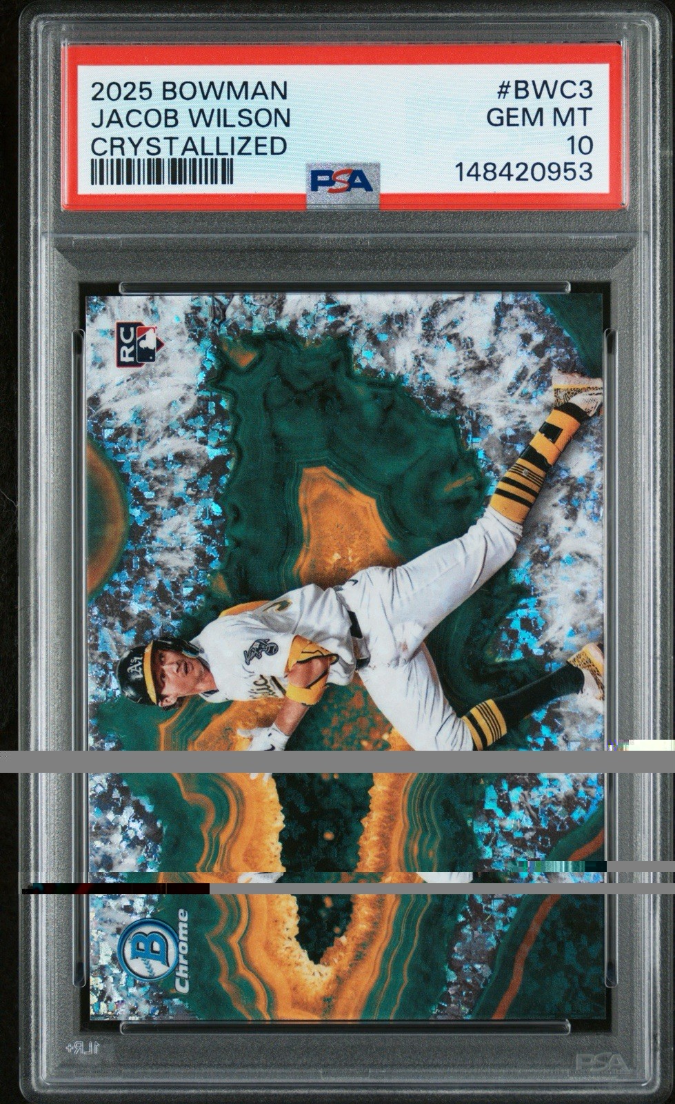 2025 Bowman - Crystallized Jacob Wilson #BWC-3 (RC) PSA 10