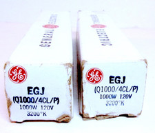 lot of two 2 EGJ Stage/Studio quartz lamp -1,000 watt 3200 K / 120 volt -new