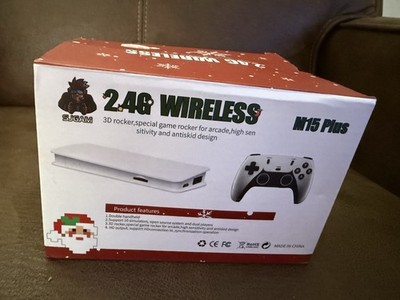 SJGAM M15 Plus Retro Video Game Console White 4K HDMI 2.4G Wireless Controllers