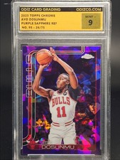 AYO DOSUNMU 2025-26 TOPPS CHROME SAPPHIRE PURPLE REFRACTOR /75 ODIZCG 9 Q4247