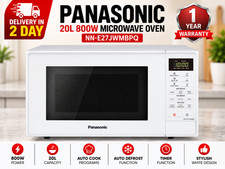 Panasonic NN-E27JWMBPQ 20L WHITE Microwave Auto Program - Brand New