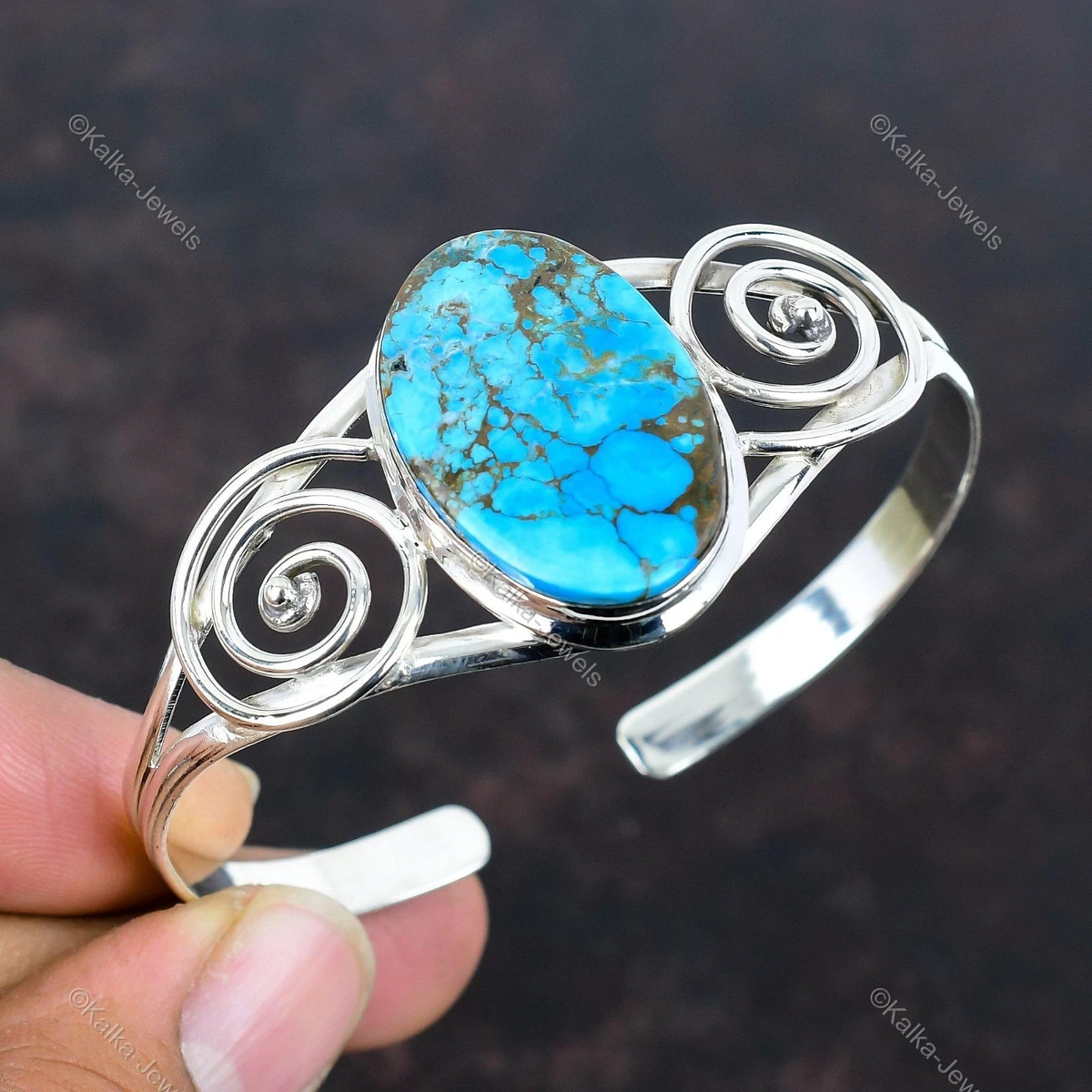 アクセサリー Vintage Silver Turquoise Bangle 925 Turquoise Bangle Fine Jewelry for sale | eBay