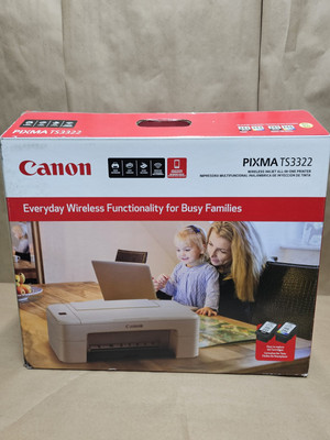 Canon PIXMA TS3322 Wireless Inkjet All-In-One Printer - NEW OPEN BOX