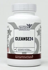 Nation Health MD Cleanse24 - Intestinal Cleanse 24 for Humans, 60 Capsules