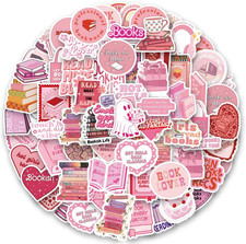 120 PCS Pink Book Stickers for Books, Kindle, and Book Lovers