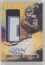2022 Panini Origins Rookie Jumbo Jersey Gold 2/10 Malik Willis #152 Auto 1b8