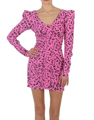 Rotate Birger Christensen Floral-Jacquard Mini Dress Bodycon Pink 38 EU 8 US