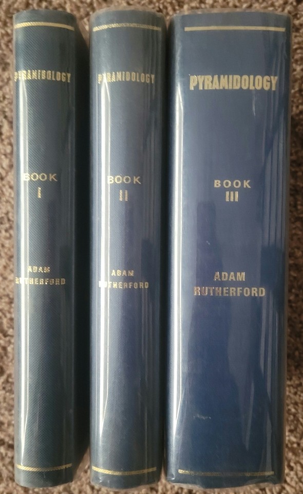 HB x 3 Pyramidology, books 1,2,3, Adam Rutherford, Elements, 1970 ...