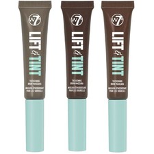 W7 Cosmetics Lift & Tint Mascara - Brown Ash Brunette Brush Eyelashes Longer