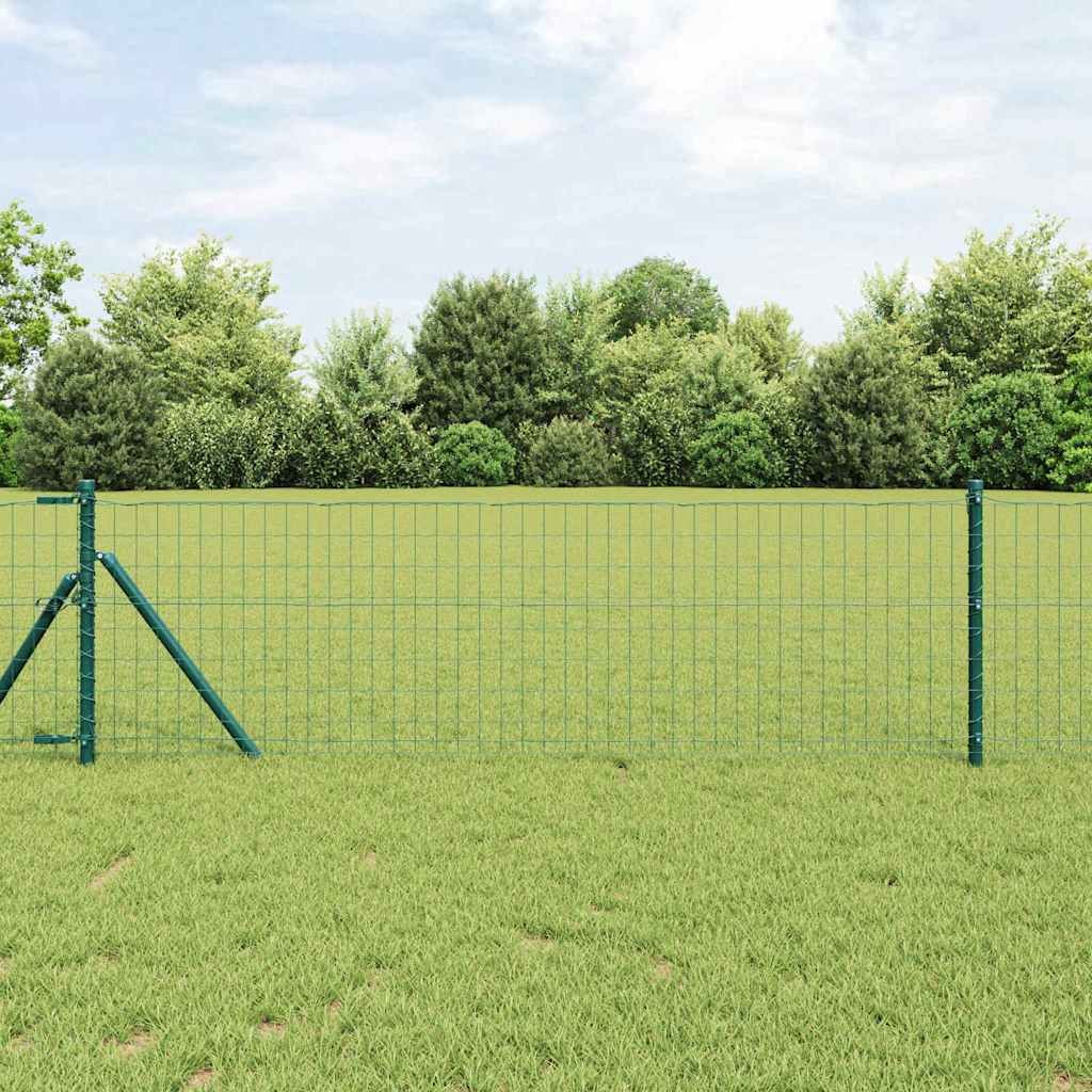 Rete Verde per Giardino 0,6 x 25 m | Recinzione Sicura Acciaio PVC