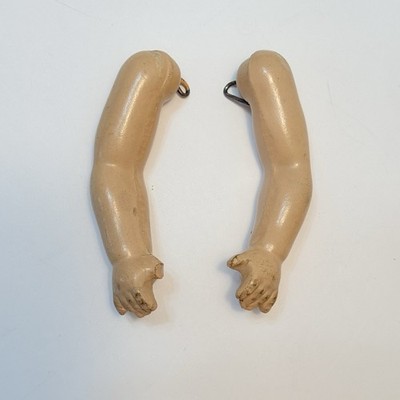 Antique VTG Composition Doll Arms For 10  Dolls Replacement Crafts Restore £