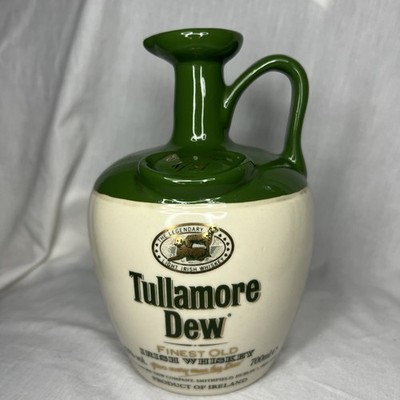Vintage Tullamore Dew Finest Irish Whiskey Jug Bottle 750ml Import Ireland EMPTY