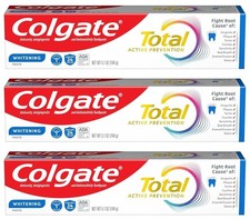 Colgate Total Whitening Toothpaste 3-Pack 5.1oz Each  24-Hr Protection
