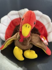 NWT Vintage ORIGINAL Ty Beanie Baby "Gobbles" Turkey, 11/27/1996