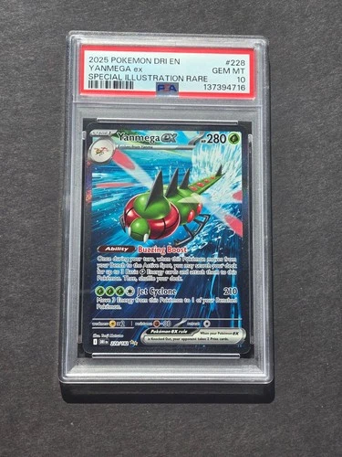 PSA 10 YANMEGA EX 228/182 - DESTINED RIVALS SPECIAL ILLUSTRATION RARE - GEM MINT