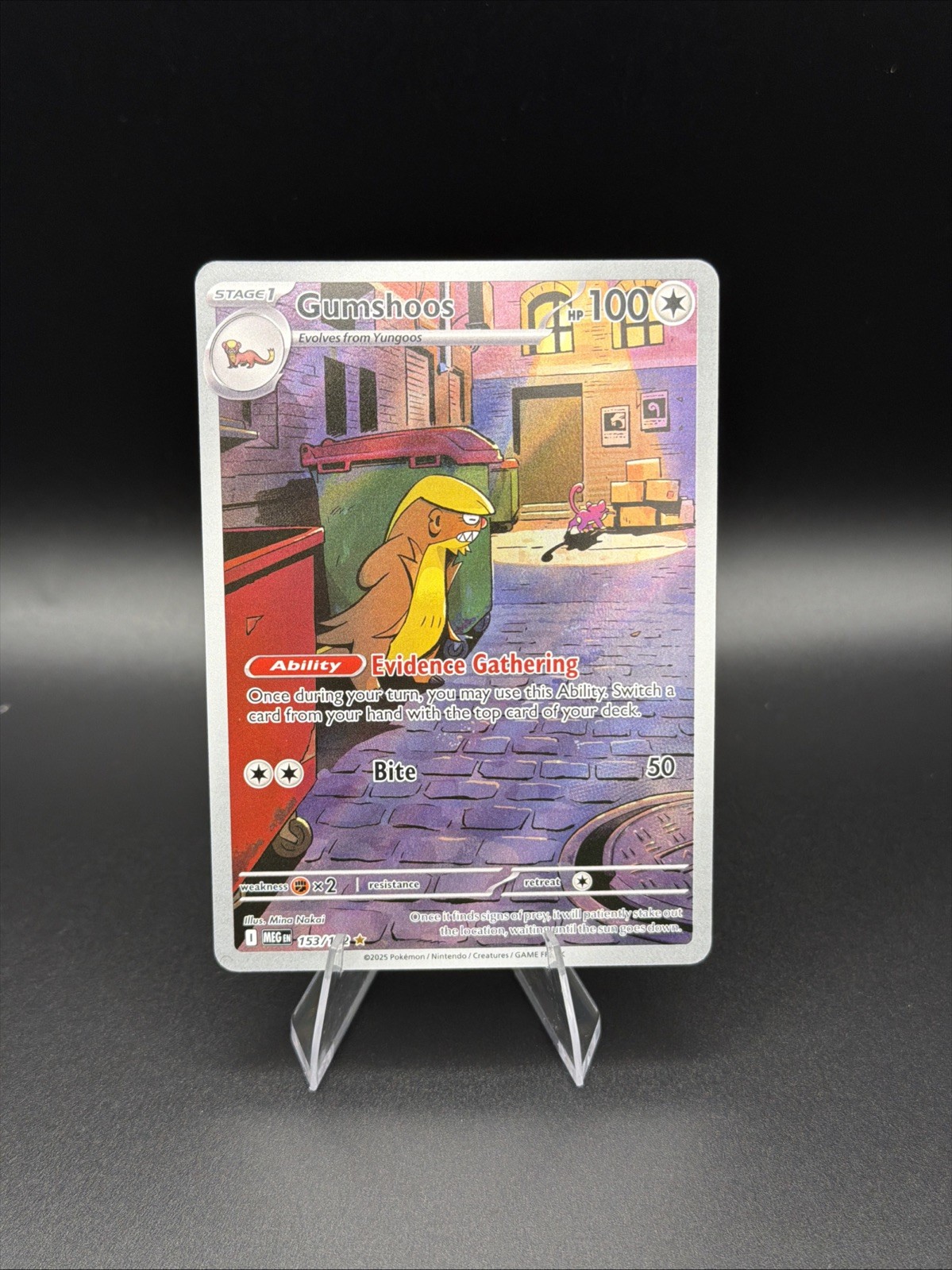 Pokémon TCG Gumshoos 153/132 Meg en Mega Evolution Illustration Rare Card