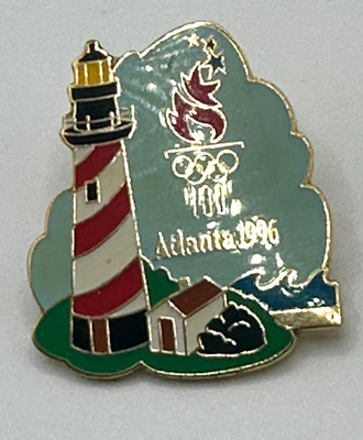 Atlanta Olympic Pin Lighthouse Rings Torch 1996 Limited 5,000