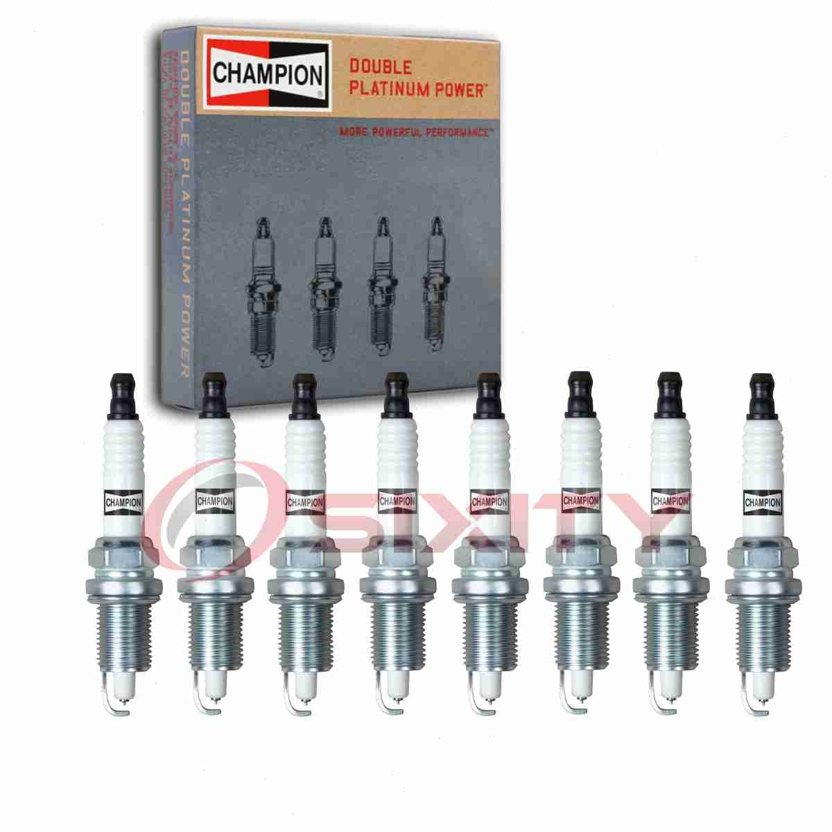 8 pc Champion Double Platinum 7034 Spark Plugs for ZFR5LP13G XP5405 vx