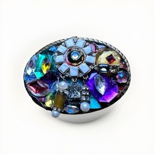 Belt Buckle Western Rockabilly Artisan Up Cycled Jewelry Beads Handcrafted OOAK